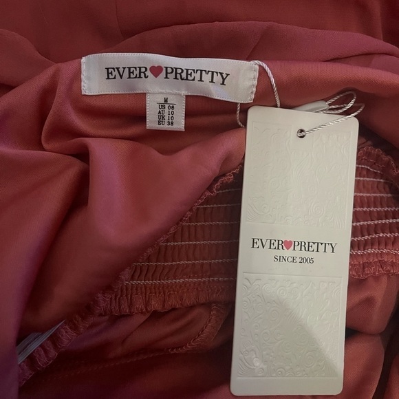 Ever-Pretty Chiffon Ruffle Off Shoulder Thigh Slit Dress - Picture 4 of 5